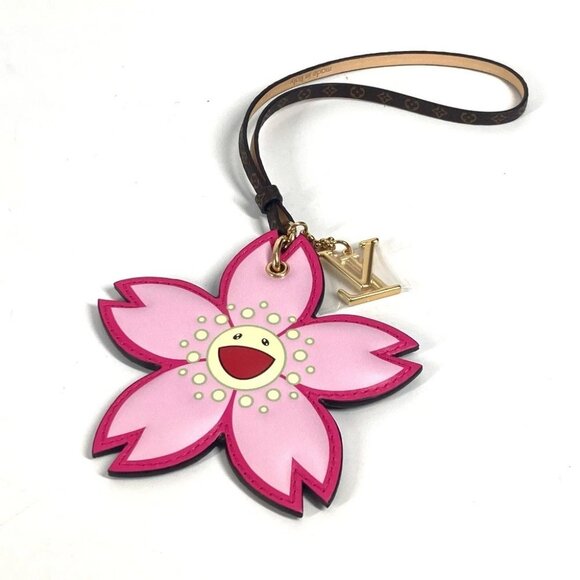 LOUIS VUITTON M02475 Monogram Takashi Murakami Bag Charm-Cherry Blossom Unused - Picture 1 of 8